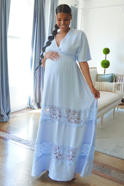 Lace Bohemian Maxi Dress, Maternity ...